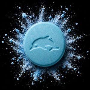 Home - Moon Houz Ecstasy Pressed Pill - Blue Dolphin